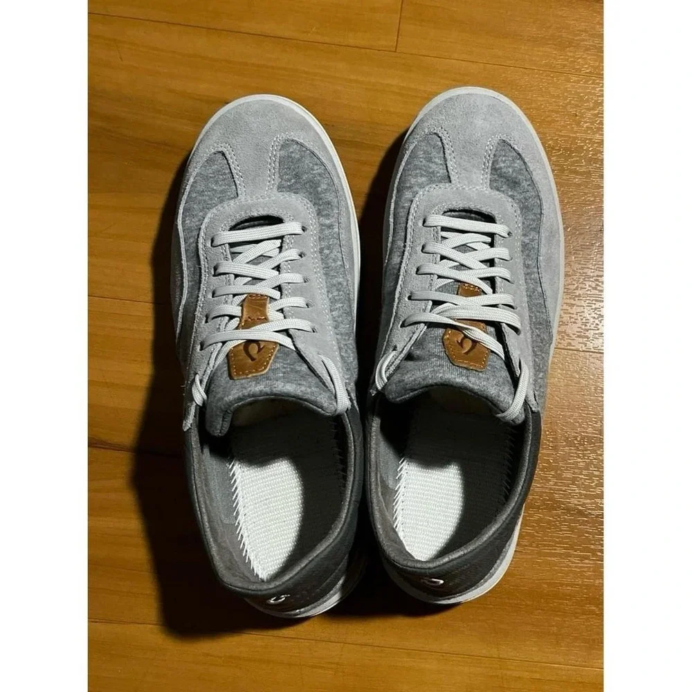 Mens OluKai Pūliki Lace Up Casual Gray Lowcut Shoes